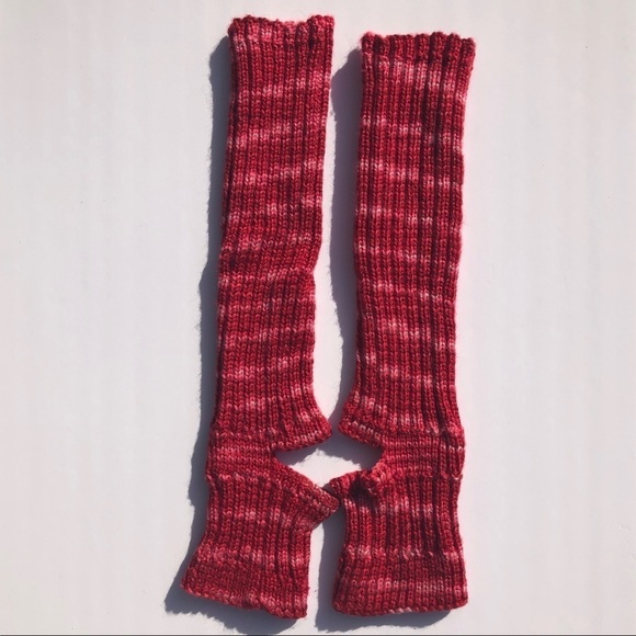 𝅺Cozy Hand Knitted Socks: Open Toe and Open Heel - Picture 2 of 4